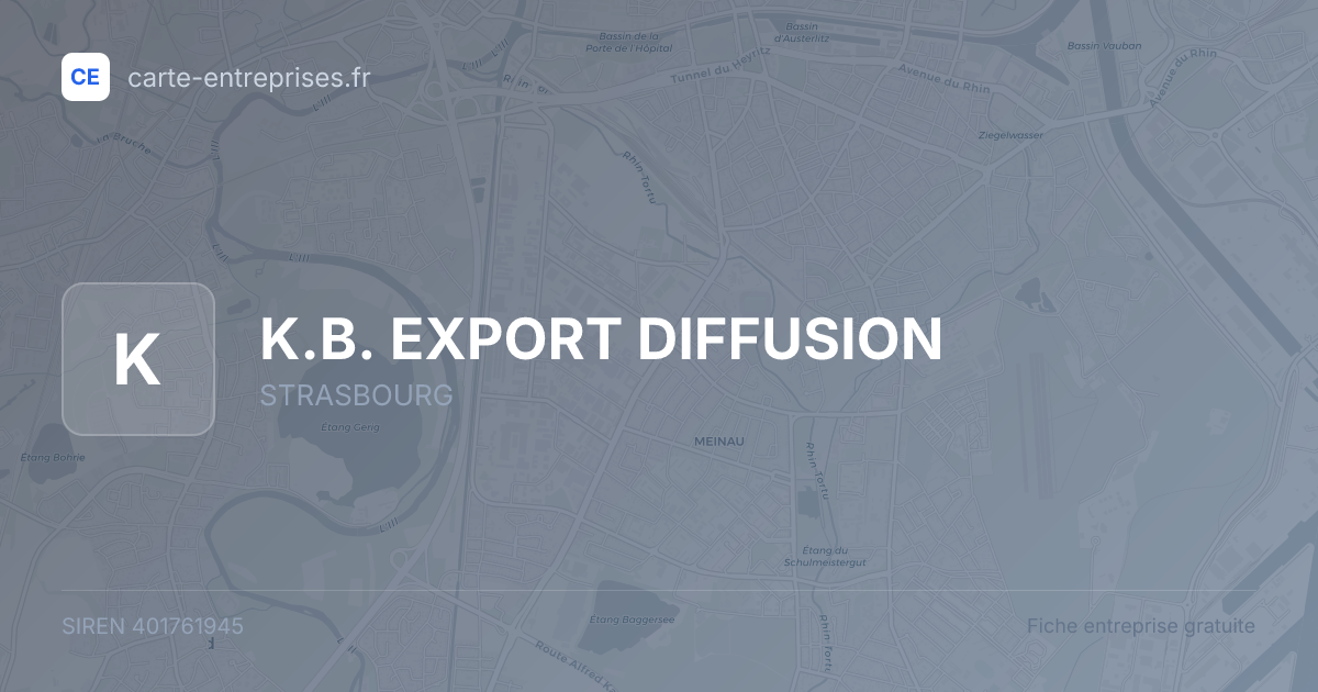 K.B. EXPORT DIFFUSION — 401761945 — fiche entreprise