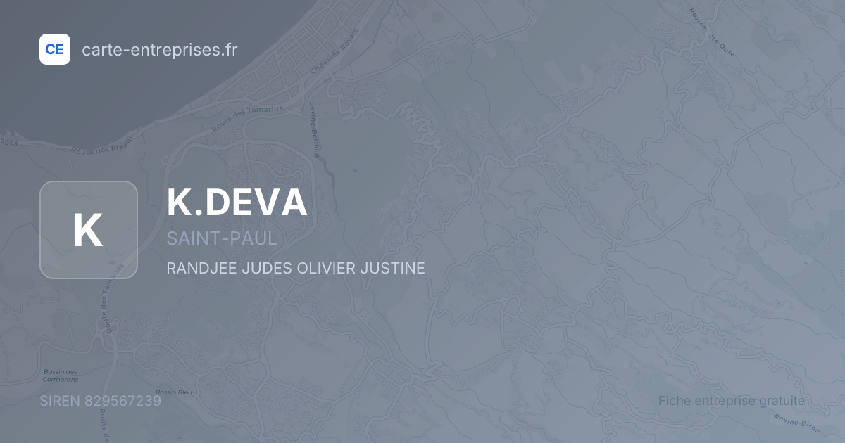 K.DEVA — 829567239 — fiche entreprise