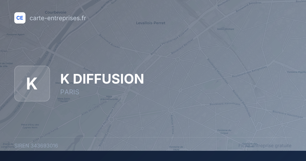 K DIFFUSION — 343693016 — fiche entreprise