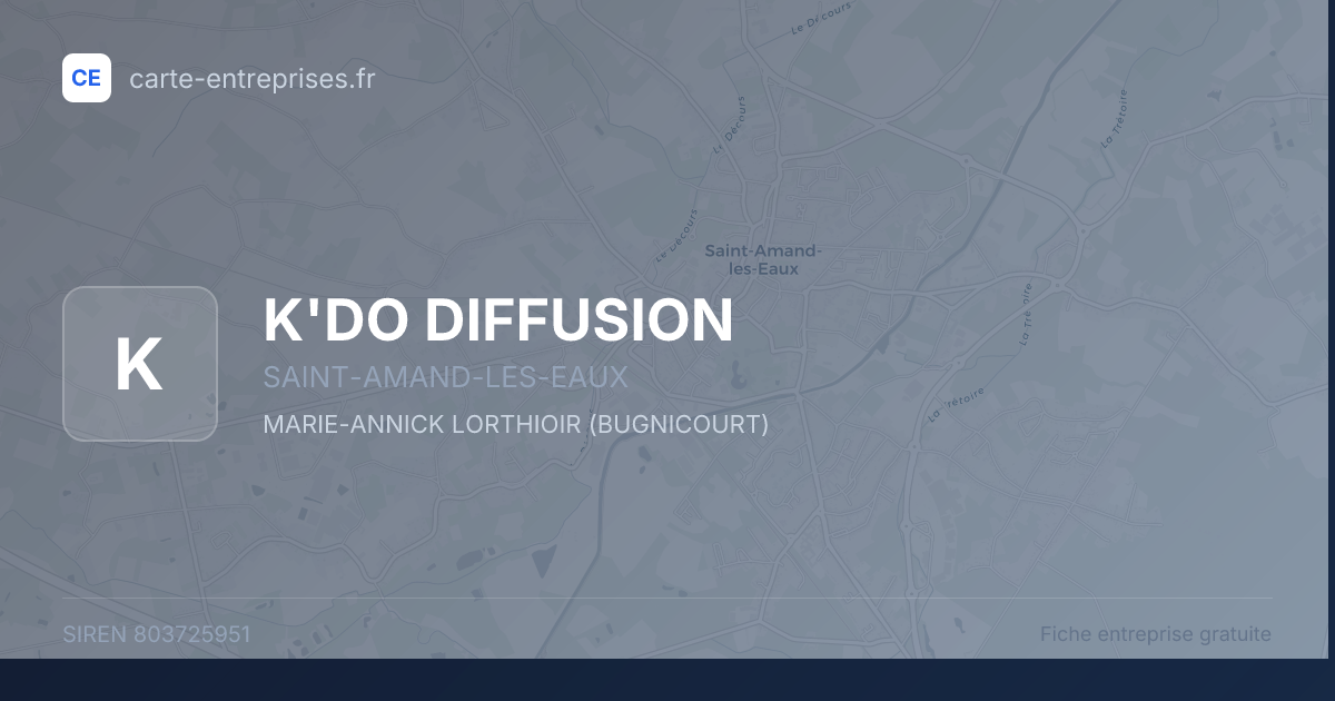 K'DO DIFFUSION — 803725951 — fiche entreprise