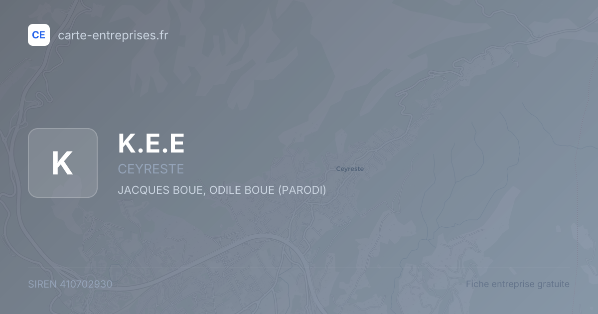 K.E.E — 410702930 — fiche entreprise