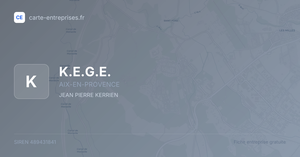 K.E.G.E. — 489431841 — fiche entreprise