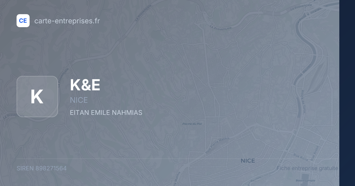 K&E — 898271564 — fiche entreprise