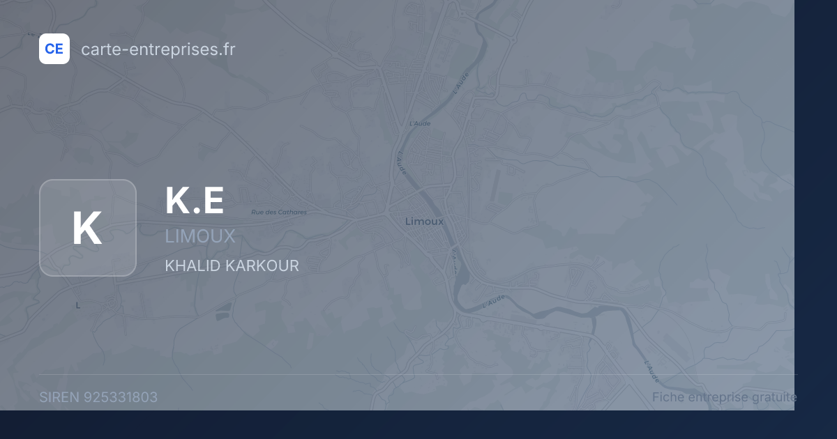 K.E — 925331803 — fiche entreprise