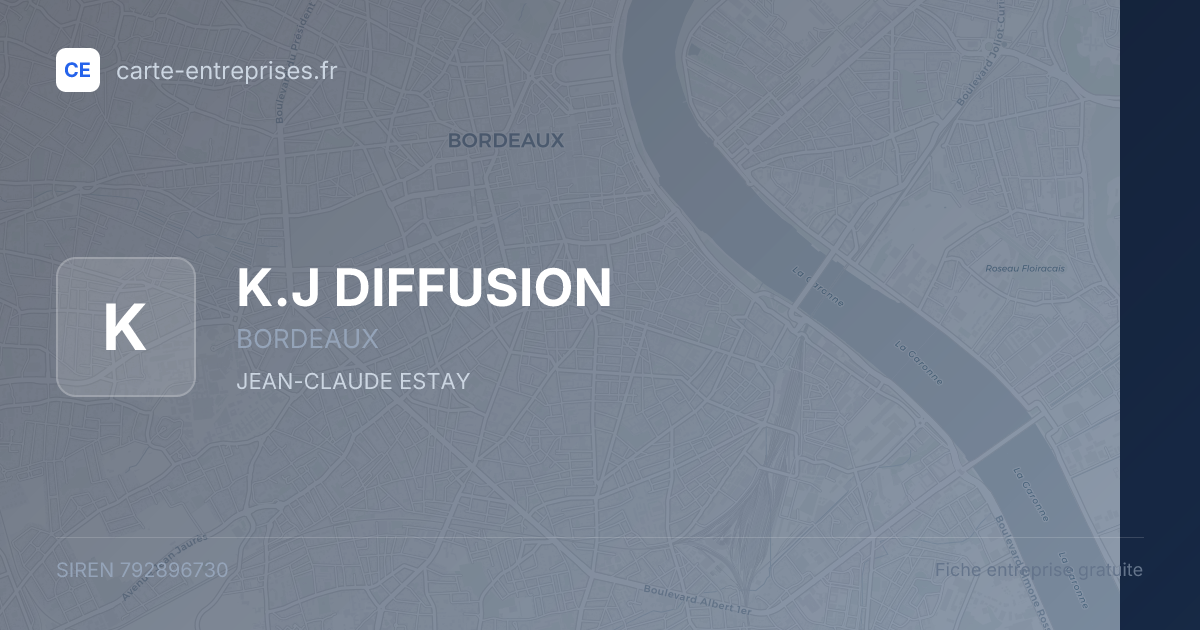K.J DIFFUSION — 792896730 — fiche entreprise