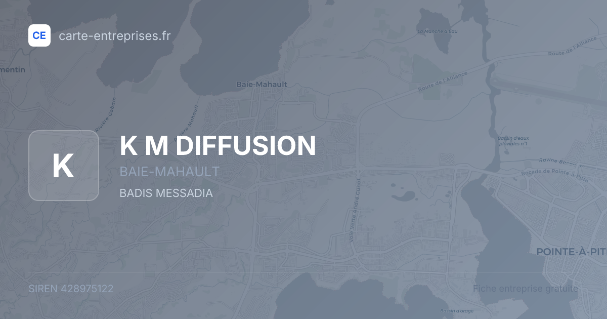 K M DIFFUSION — 428975122 — fiche entreprise