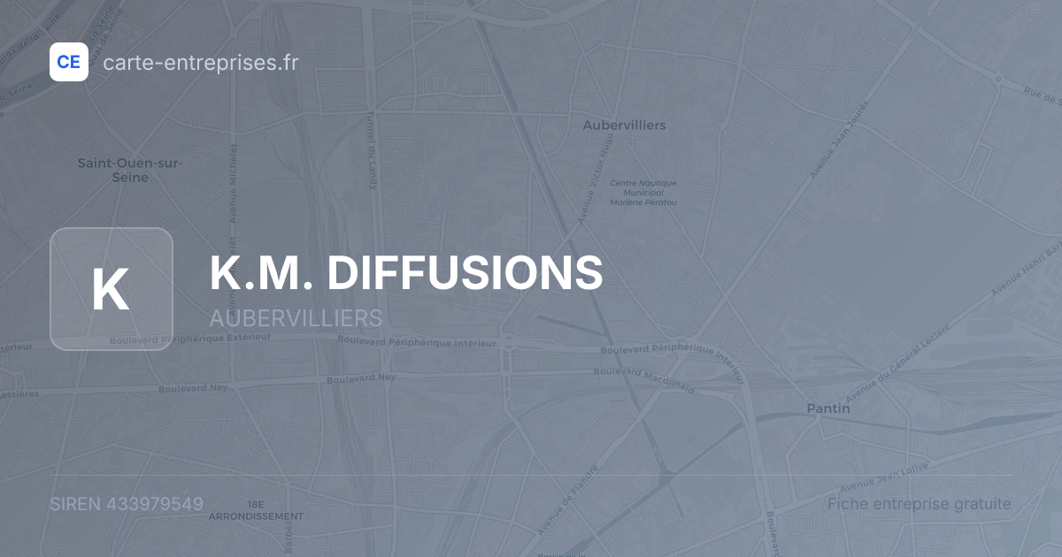 K.M. DIFFUSIONS — 433979549 — fiche entreprise