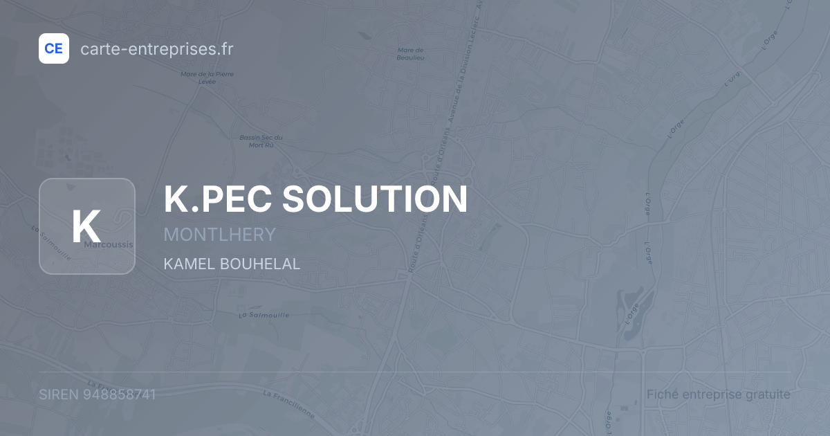 K.PEC SOLUTION — 948858741 — fiche entreprise