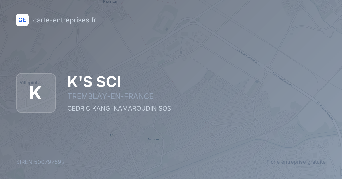 K'S SCI — 500797592 — fiche entreprise