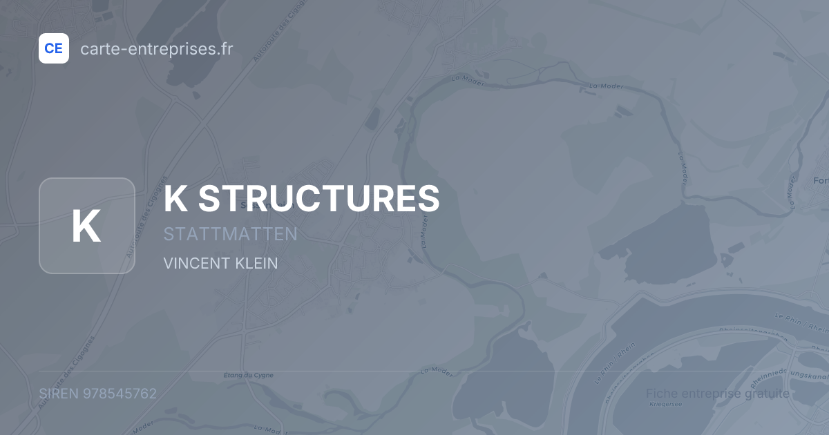 K STRUCTURES — 978545762 — fiche entreprise