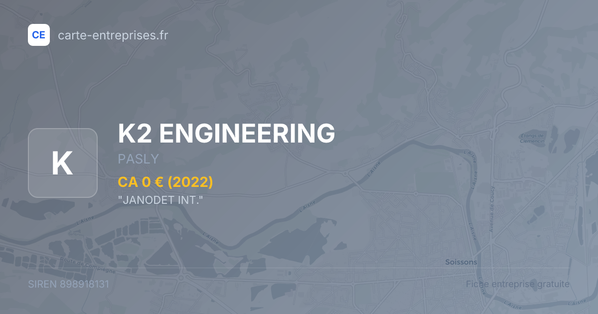 K2 ENGINEERING — 898918131 — fiche entreprise