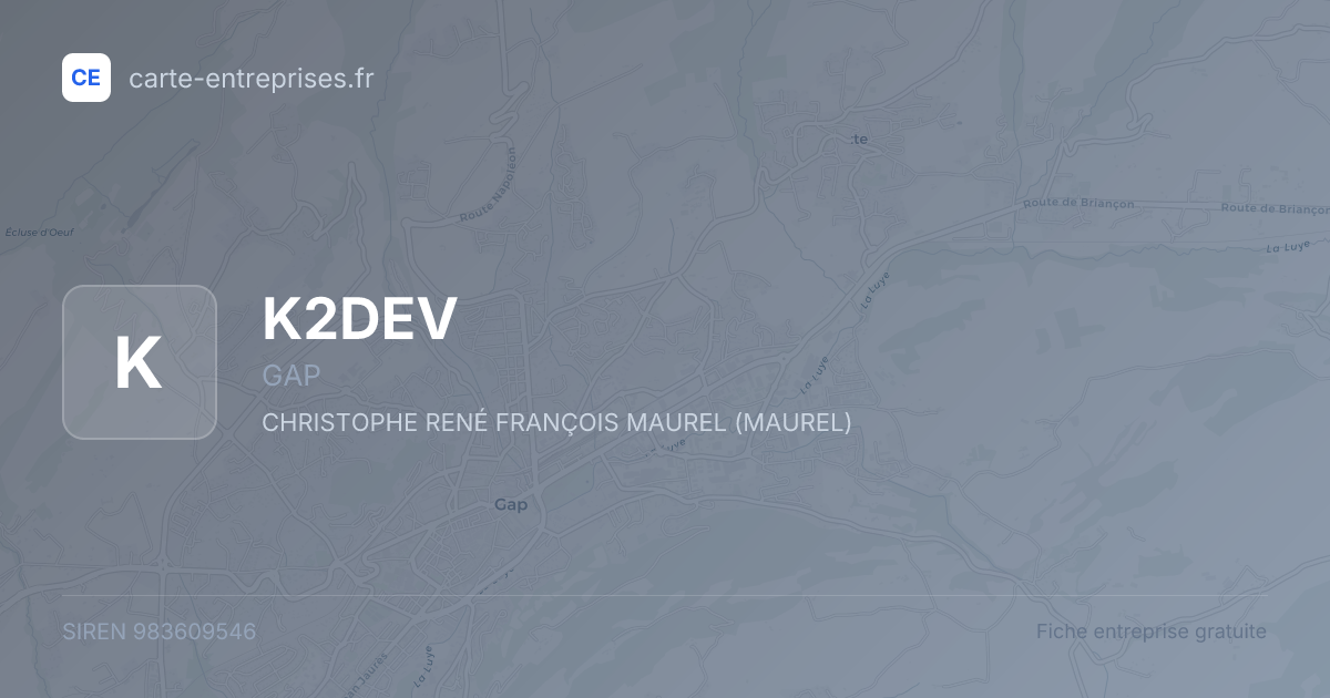 K2DEV — 983609546 — fiche entreprise