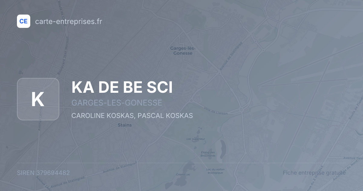 KA DE BE SCI — 379694482 — fiche entreprise