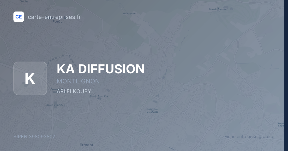 KA DIFFUSION — 398093807 — fiche entreprise