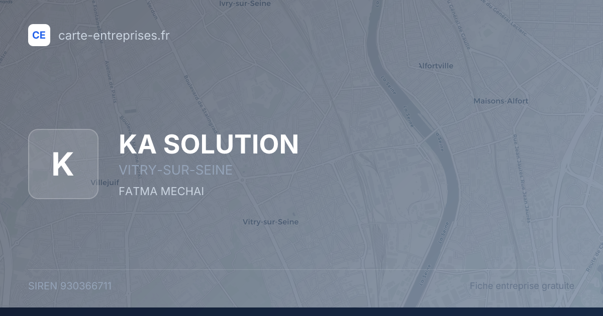 KA SOLUTION — 930366711 — fiche entreprise