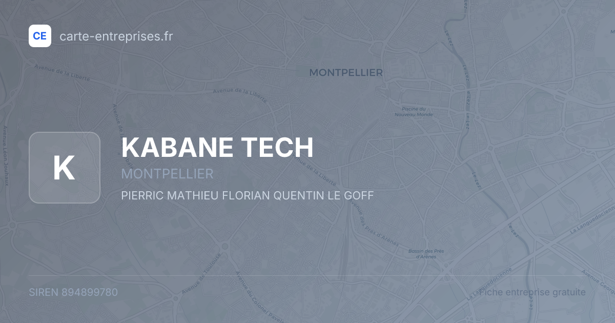 KABANE TECH — 894899780 — fiche entreprise