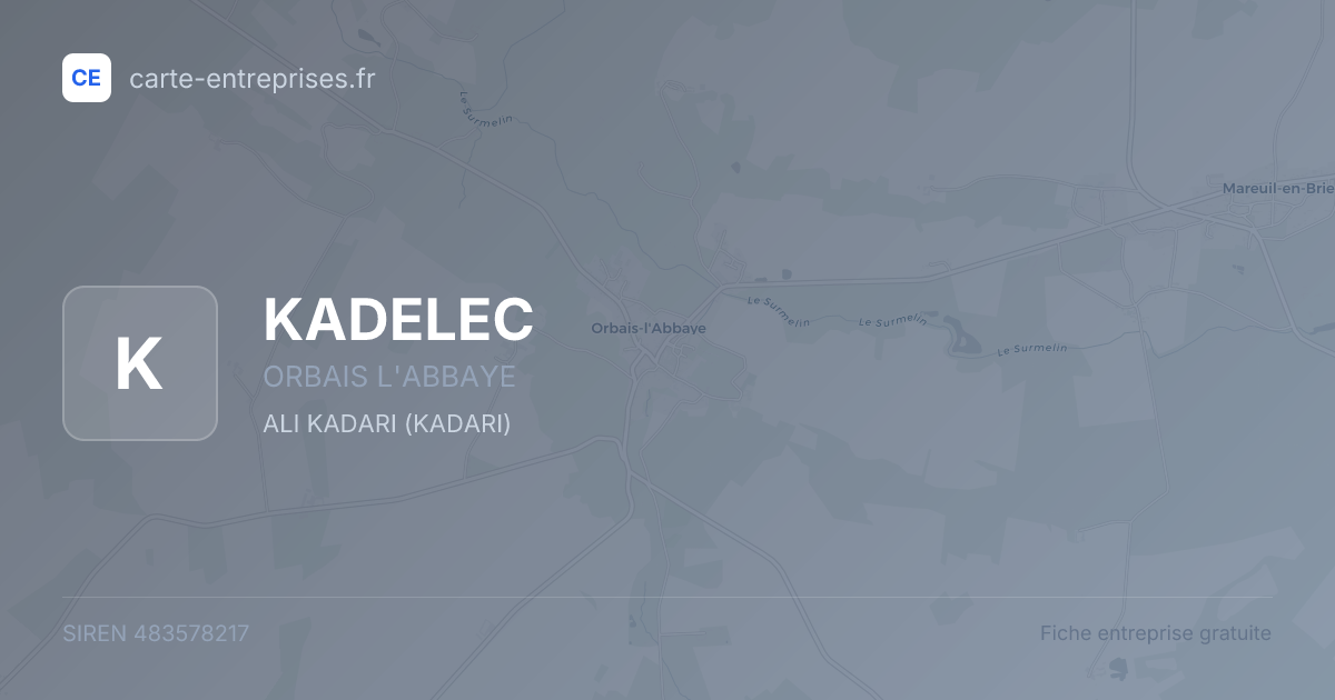 KADELEC — 483578217 — fiche entreprise