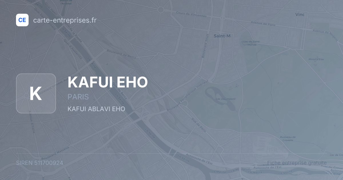 KAFUI EHO — 511700924 — fiche entreprise