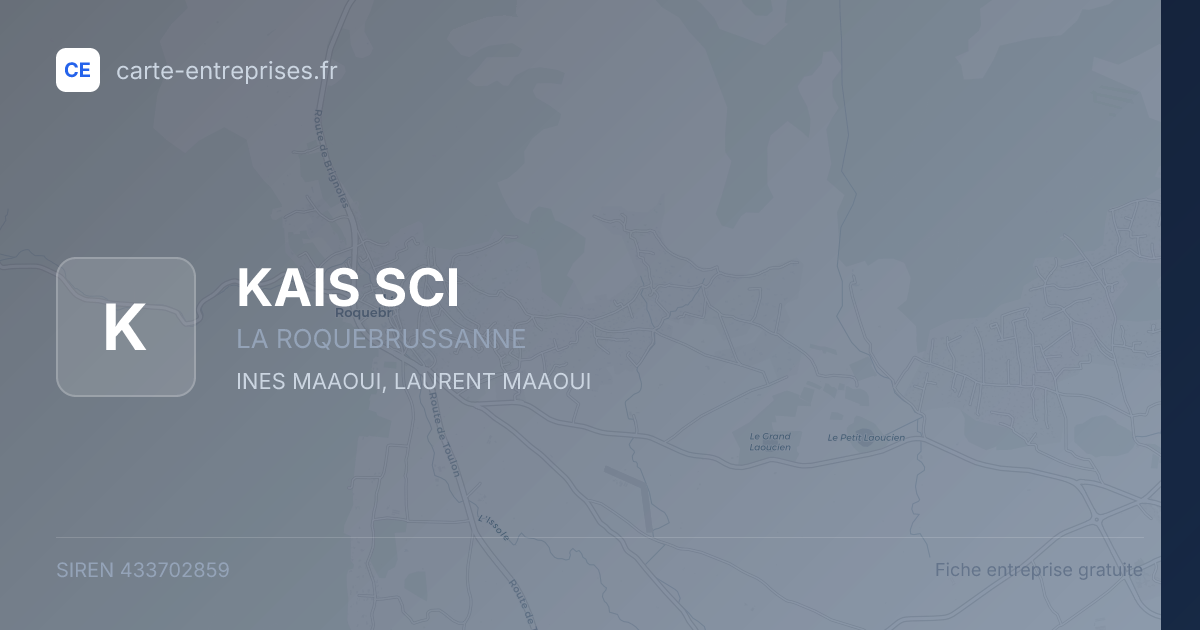 KAIS SCI — 433702859 — fiche entreprise
