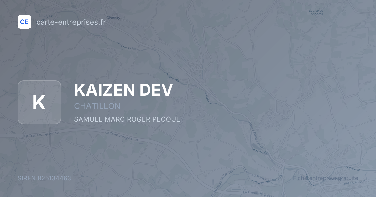 KAIZEN DEV — 825134463 — fiche entreprise