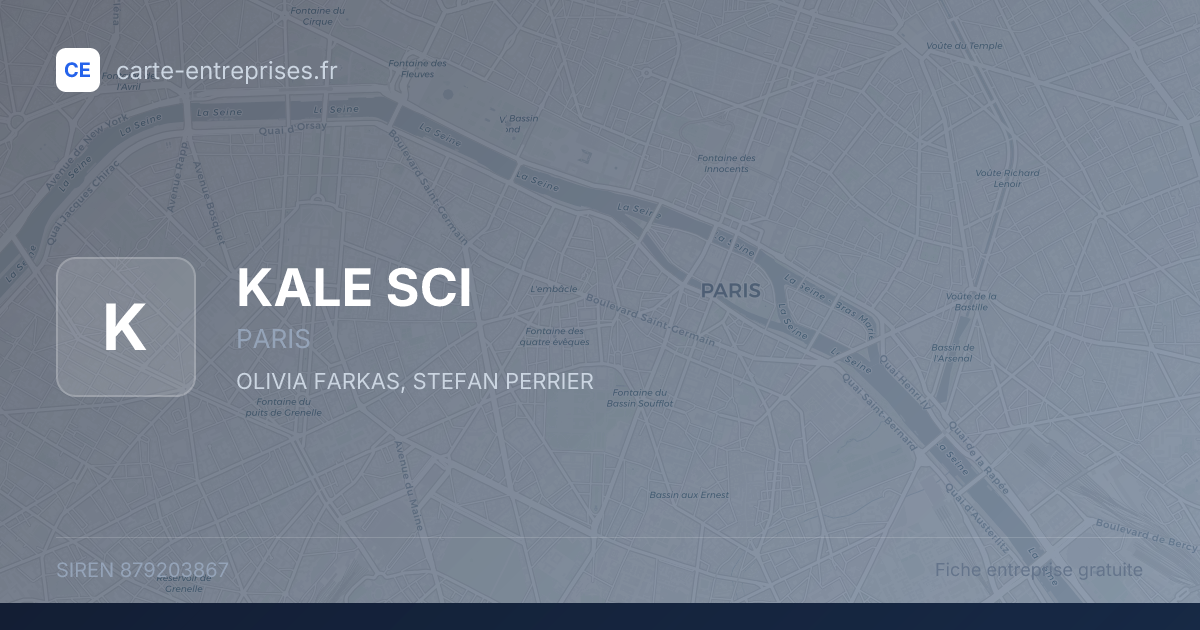 KALE SCI — 879203867 — fiche entreprise