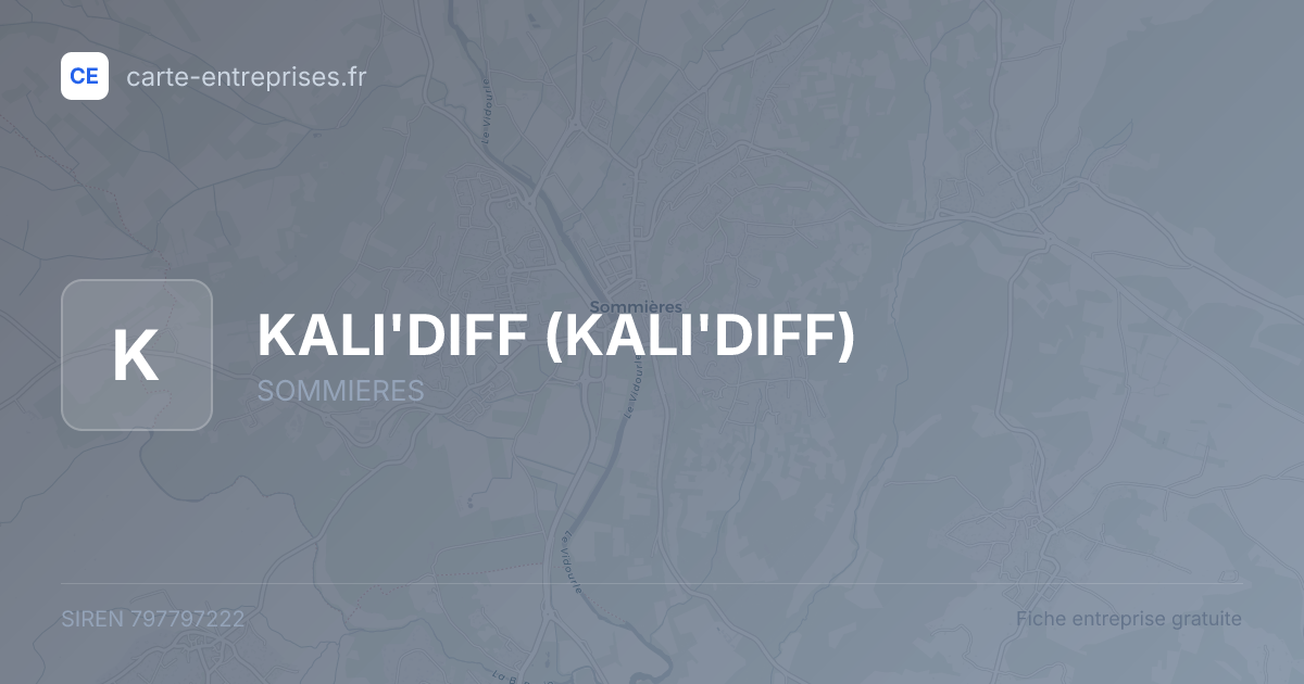 KALI'DIFF — 797797222 — fiche entreprise