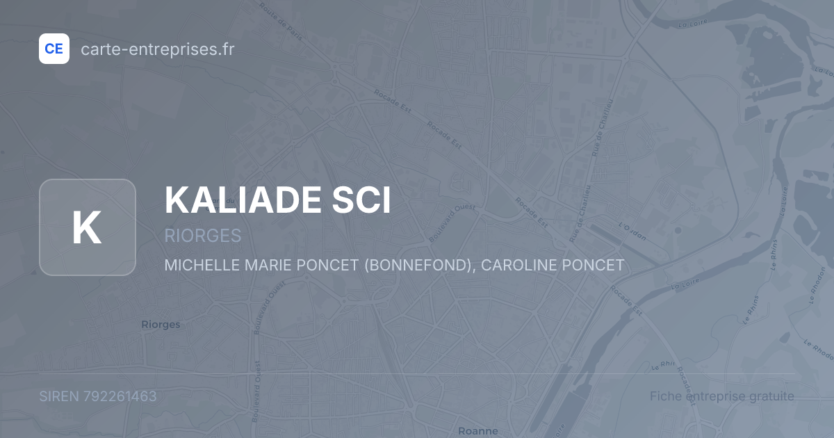 KALIADE SCI — 792261463 — fiche entreprise