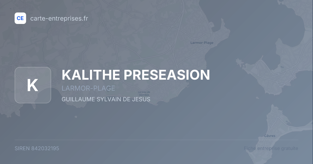 KALITHE PRESEASION — 842032195 — fiche entreprise