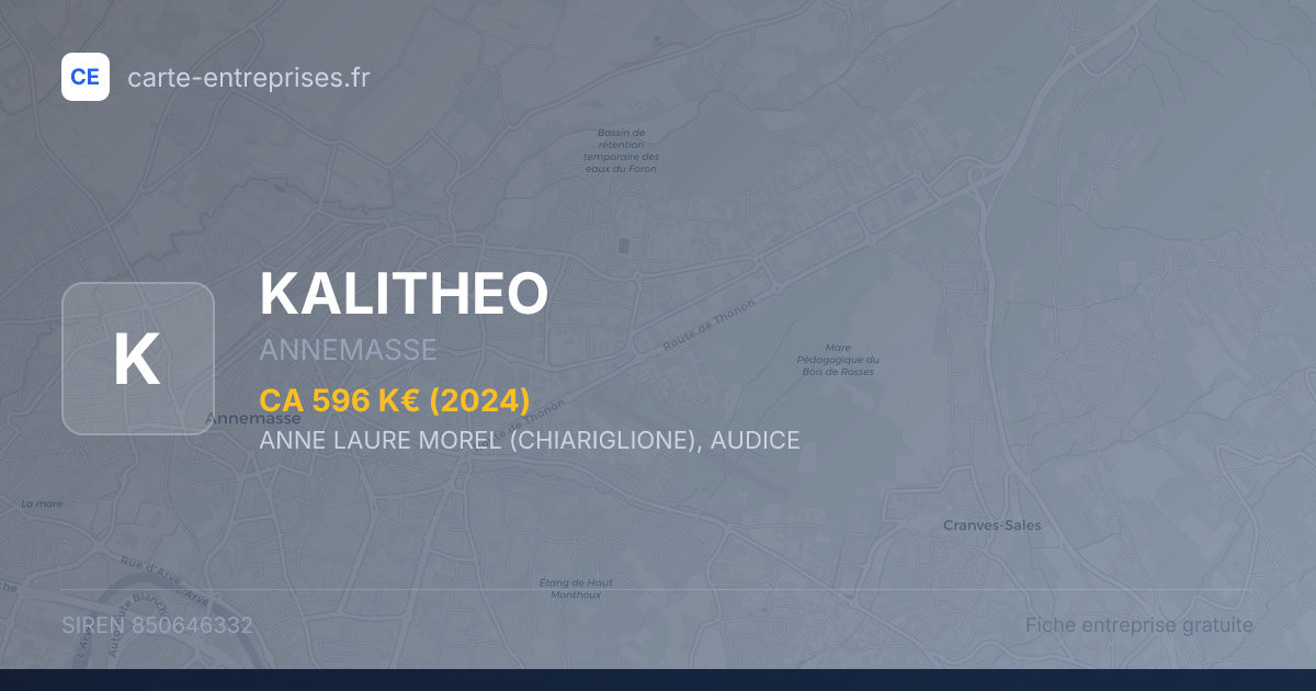 KALITHEO — 850646332 — fiche entreprise