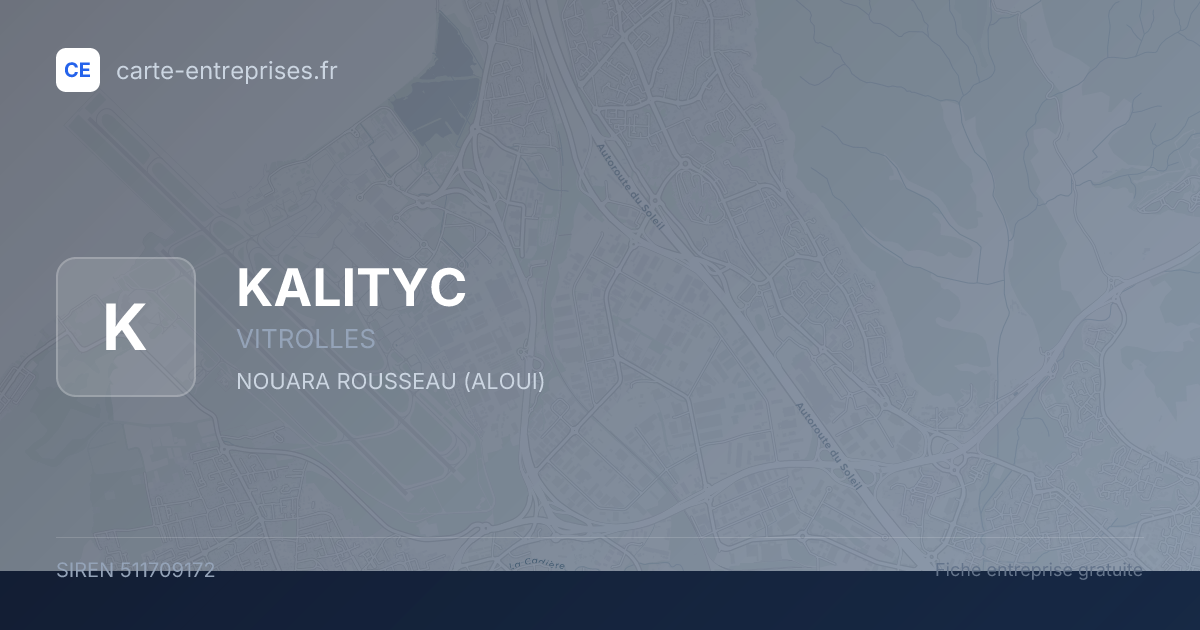 KALITYC — 511709172 — fiche entreprise