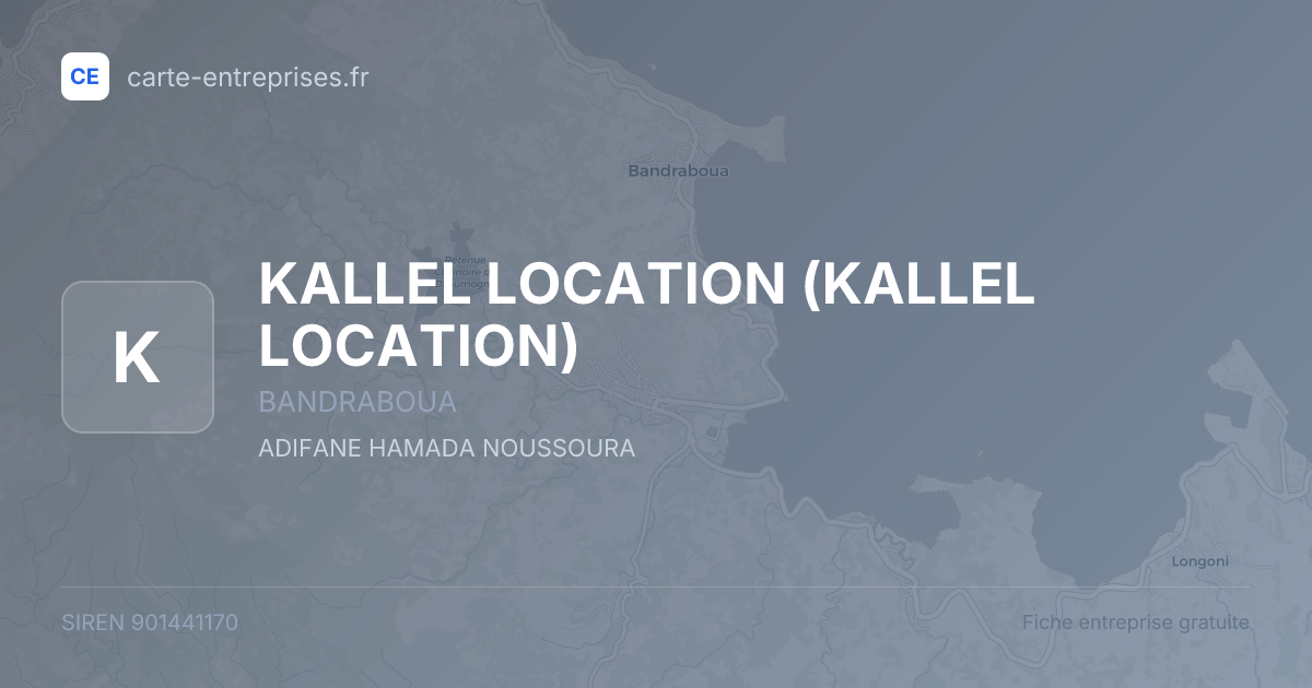 KALLEL LOCATION — 901441170 — fiche entreprise