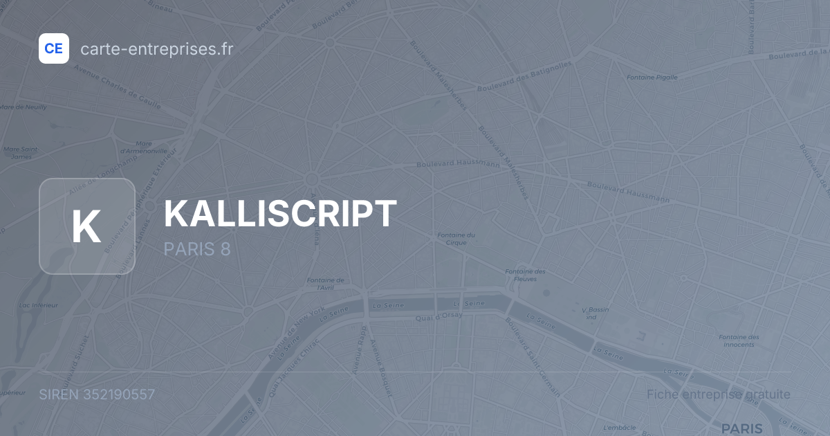 KALLISCRIPT — 352190557 — fiche entreprise