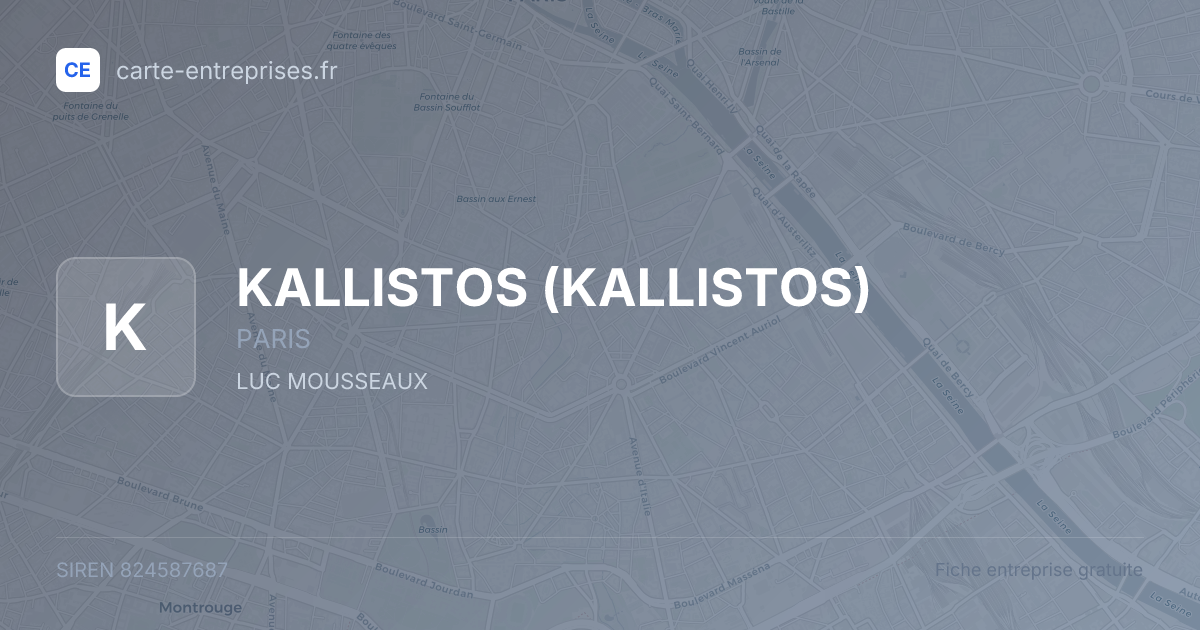 KALLISTOS (KALLISTOS) — 824587687 — fiche entreprise