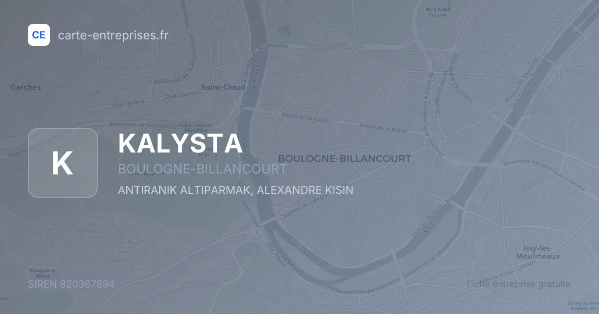 KALYSTA — 820367894 — fiche entreprise