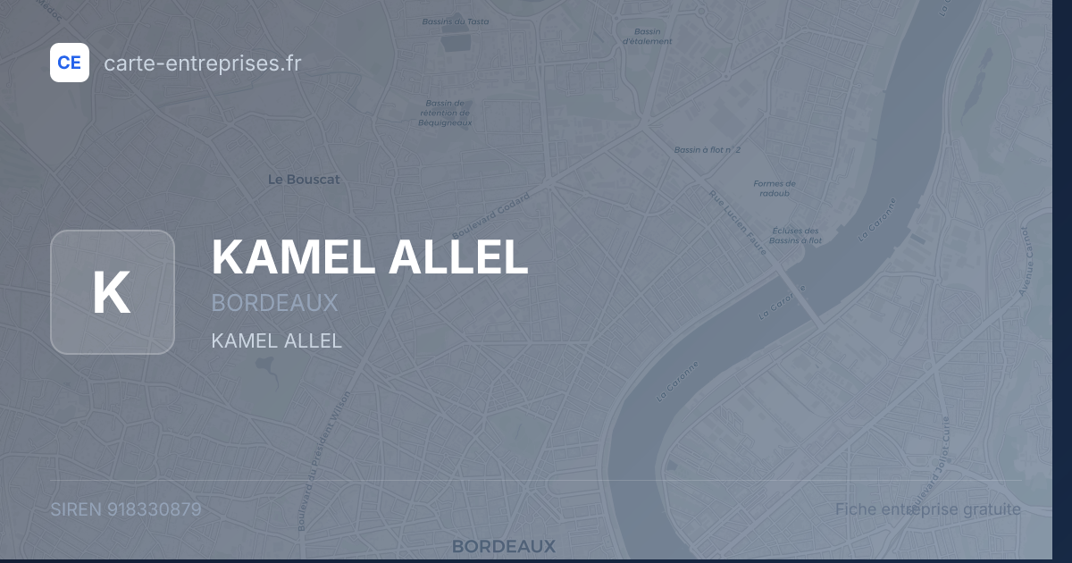 KAMEL ALLEL — 918330879 — fiche entreprise