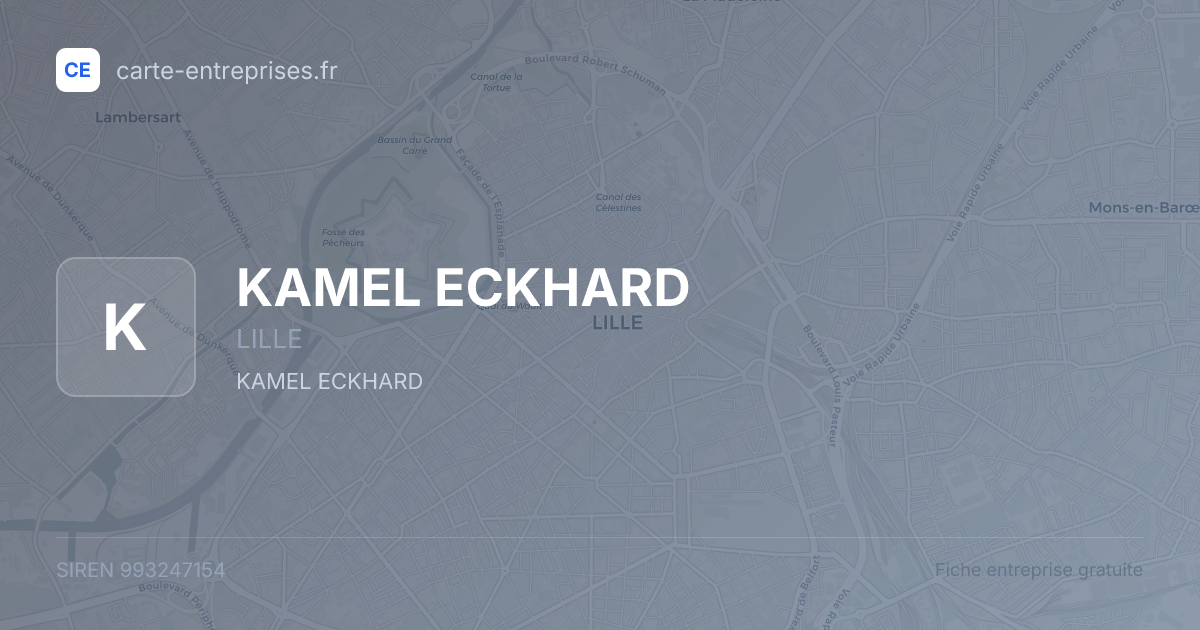 KAMEL ECKHARD — 993247154 — fiche entreprise