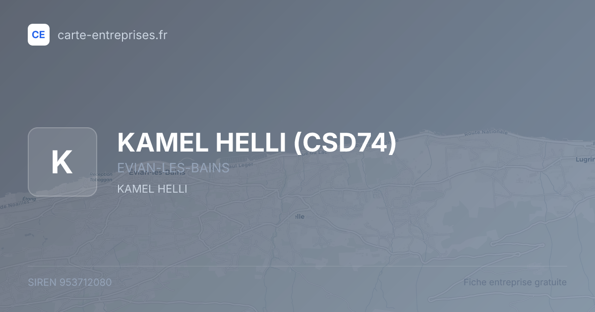 KAMEL HELLI (CSD74) — 953712080 — fiche entreprise