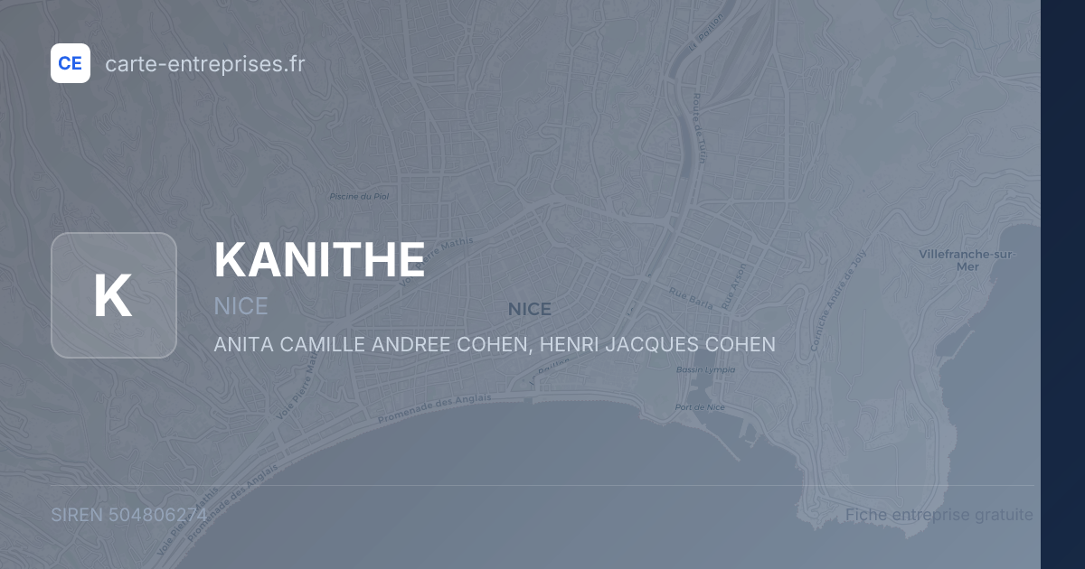 KANITHE — 504806274 — fiche entreprise