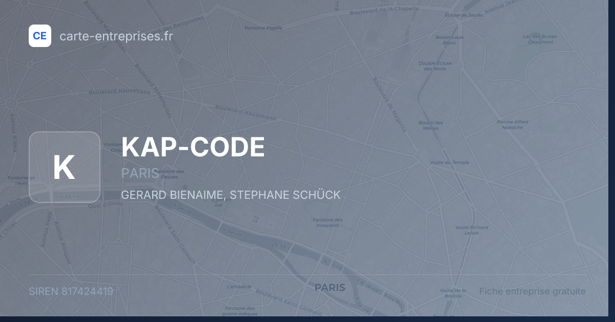 KAP-CODE — 817424419 — fiche entreprise