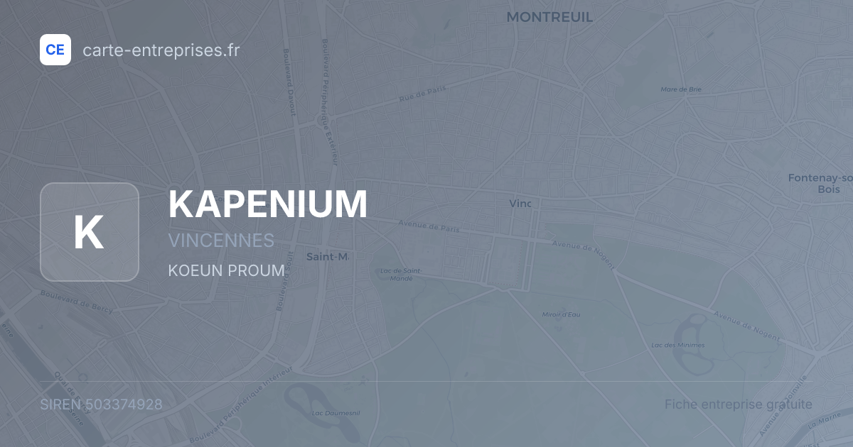 KAPENIUM — 503374928 — fiche entreprise
