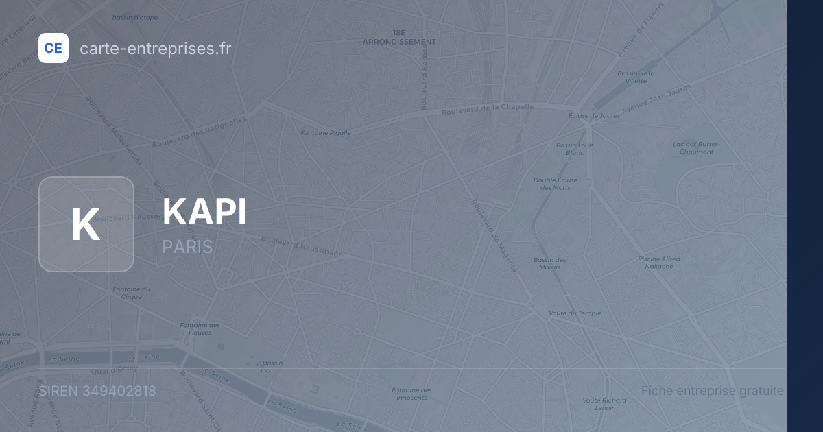 KAPI — 349402818 — fiche entreprise