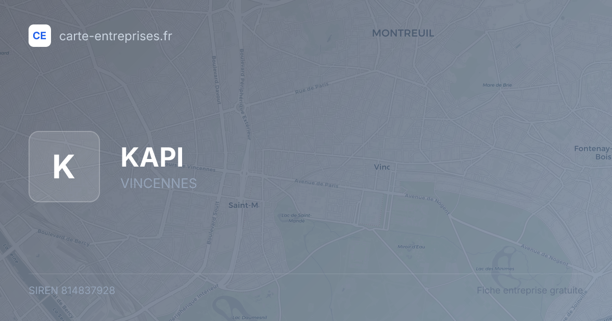 KAPI — 814837928 — fiche entreprise