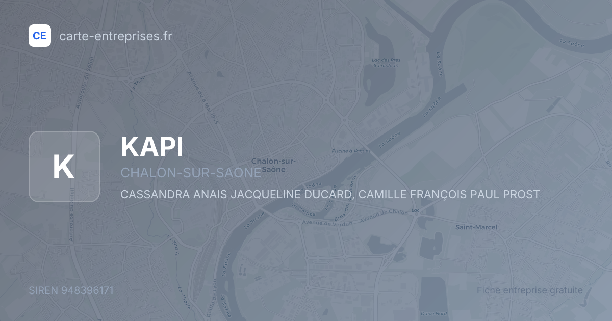 KAPI — 948396171 — fiche entreprise