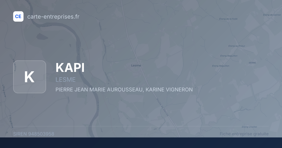 KAPI — 948503958 — fiche entreprise