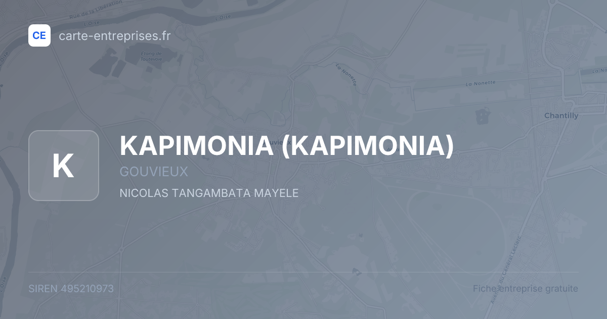 KAPIMONIA — 495210973 — fiche entreprise