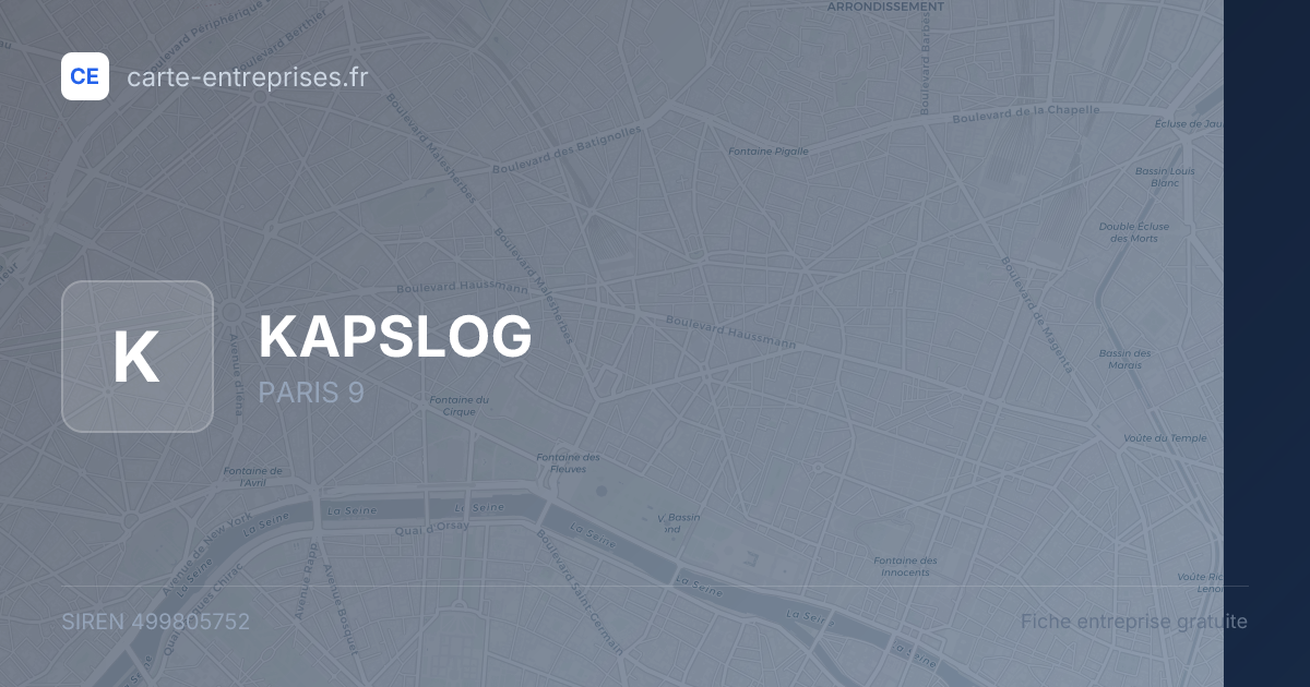 KAPSLOG — 499805752 — fiche entreprise