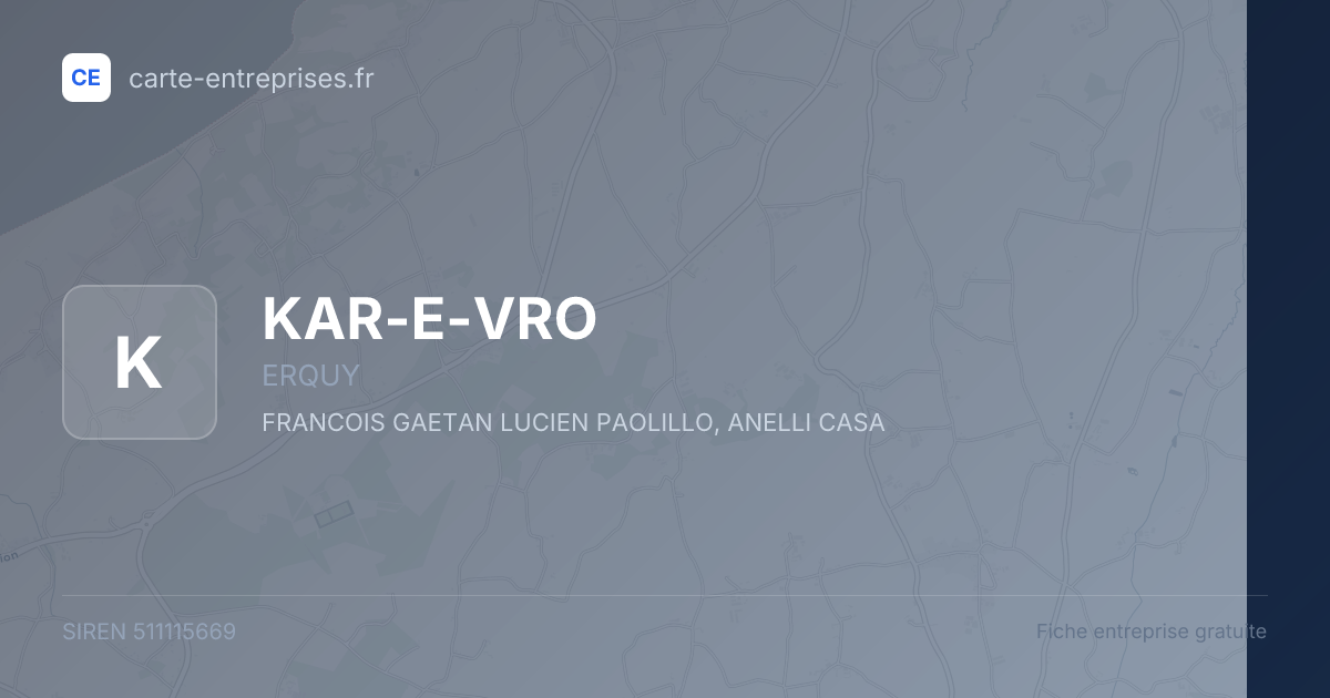 KAR-E-VRO — 511115669 — fiche entreprise
