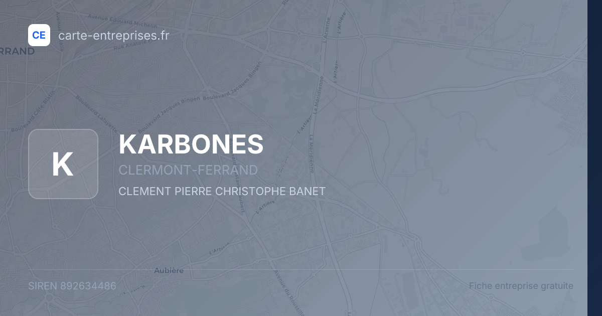 KARBONES — 892634486 — fiche entreprise
