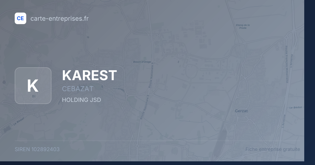 KAREST — 102892403 — fiche entreprise