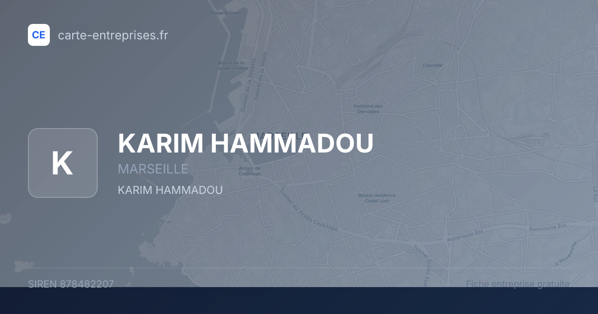 KARIM HAMMADOU — 878482207 — fiche entreprise